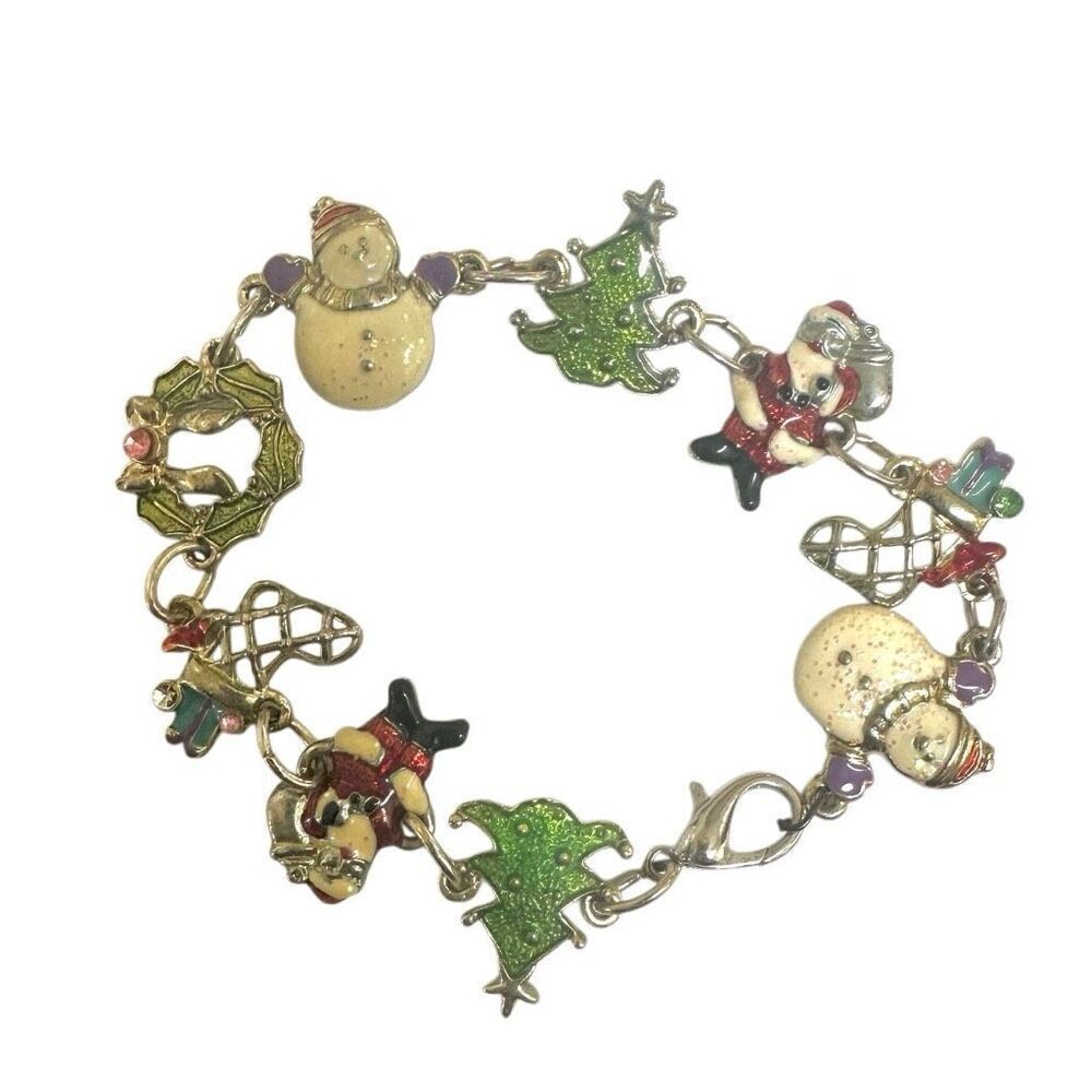 Haskell Christmas  vintage Charm Bracelet